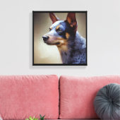 Blue Heeler Dog Leinwanddruck (Insitu (Wohnzimmer))