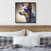 Blue Heeler Dog Leinwanddruck (Insitu (Schlafzimmer))