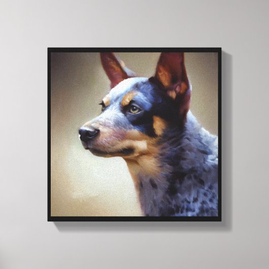 Blue Heeler Dog Leinwanddruck (Vorderseite)