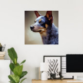 Blue Heeler Dog Poster (Heimbüro)