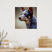 Blue Heeler Dog Poster (Küche)