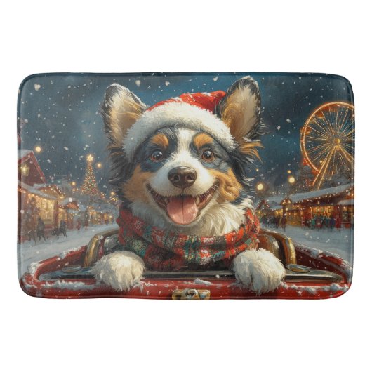 Blue Heeler Dog Roller Untersetzer Weihnachten Badematte (Vorderseite)