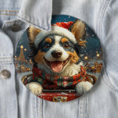 Blue Heeler Dog Roller Untersetzer Weihnachten Button (Beispiel)