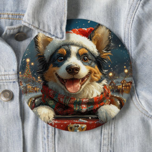 Blue Heeler Dog Roller Untersetzer Weihnachten Button