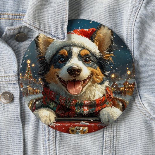 Blue Heeler Dog Roller Untersetzer Weihnachten Button (Beispiel)