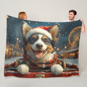 Blue Heeler Dog Roller Untersetzer Weihnachten Fleecedecke