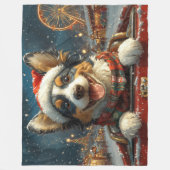 Blue Heeler Dog Roller Untersetzer Weihnachten Fleecedecke (Vorderseite)