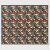 Blue Heeler Dog Roller Untersetzer Weihnachten Geschenkpapier (Flach)