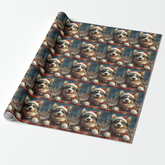Blue Heeler Dog Roller Untersetzer Weihnachten Geschenkpapier (Ungerollt)