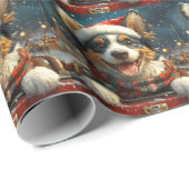 Blue Heeler Dog Roller Untersetzer Weihnachten Geschenkpapier (Rolleneckpunkt)