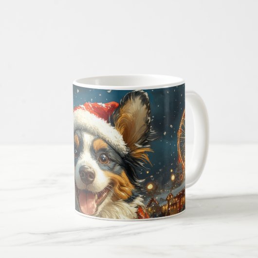 Blue Heeler Dog Roller Untersetzer Weihnachten Kaffeetasse (VorderseiteRechts)