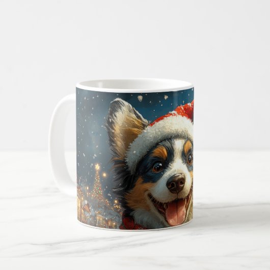 Blue Heeler Dog Roller Untersetzer Weihnachten Kaffeetasse (Vorderseite Links)