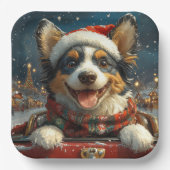 Blue Heeler Dog Roller Untersetzer Weihnachten Pappteller (Vorderseite)