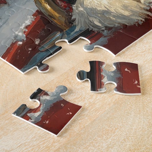 Blue Heeler Dog Roller Untersetzer Weihnachten Puzzle (Seite)