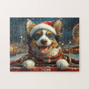 Blue Heeler Dog Roller Untersetzer Weihnachten Puzzle