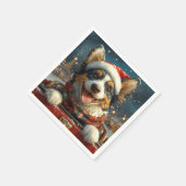 Blue Heeler Dog Roller Untersetzer Weihnachten Serviette (Ecke)