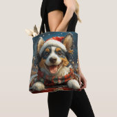 Blue Heeler Dog Roller Untersetzer Weihnachten Tasche (Von Nahem)