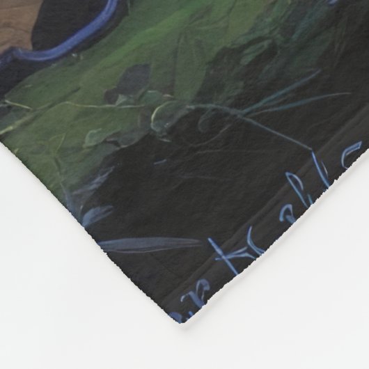 Blue Heeler Dog Whimsical Halloween Malerei Fleecedecke (Ecke)