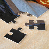 Blue Heeler Dog Whimsical Halloween Malerei Puzzle (Seite)