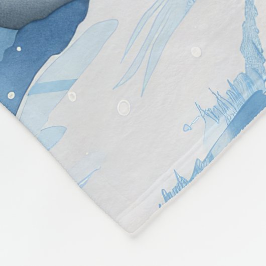 Blue Heeler Dog Winter Wunderland Weihnachtsfreude Fleecedecke (Ecke)