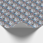 Blue Heeler Dog Winter Wunderland Weihnachtsfreude Geschenkpapier (Ecke)