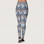Blue Heeler Dog Winter Wunderland Weihnachtsfreude Leggings (Rückseite)