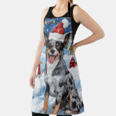 Blue Heeler Dog Winter Wunderland Weihnachtsfreude Schürze (InSitu)