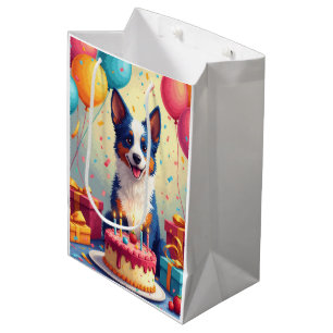 Blue Heeler Geburtstagsfeier Mittlere Geschenktüte