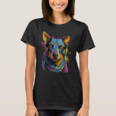 Blue Heeler Geometry Australian Cattle Dog Mandala T-Shirt (Vorderseite)