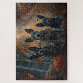 Blue Heeler Halloween Night Doggy Delight Puzzle (Vertikal)