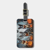 Blue Heeler Halloween Spooky Gepäckanhänger (Vorderseite vertikal)