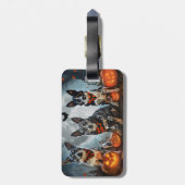 Blue Heeler Halloween Spooky Gepäckanhänger (Rückseite vertikal)