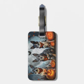 Blue Heeler Halloween Spooky Gepäckanhänger (Rückseite vertikal)