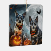 Blue Heeler Halloween Spooky Keramikornament (Rechts)