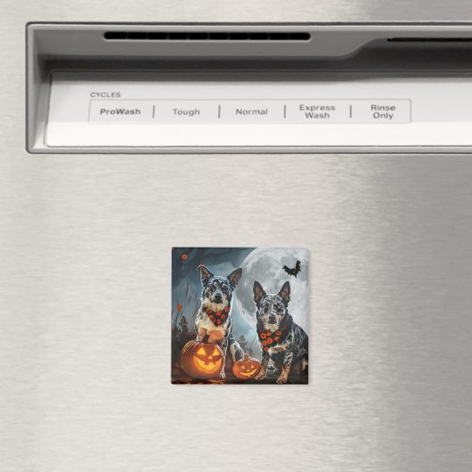 Blue Heeler Halloween Spooky Magnet (In Situ (Geschirrspüler))