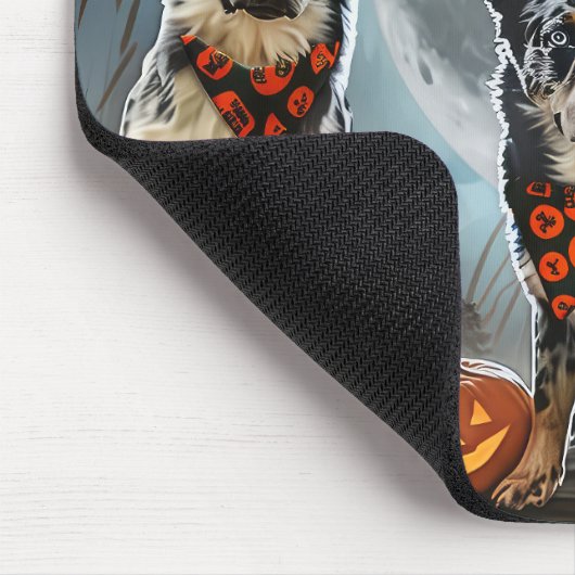 Blue Heeler Halloween Spooky Mousepad (Ecke)