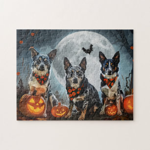 Blue Heeler Halloween Spooky Puzzle