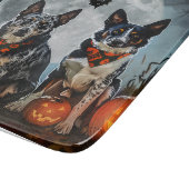 Blue Heeler Halloween Spooky Schneidebrett (Ecke)