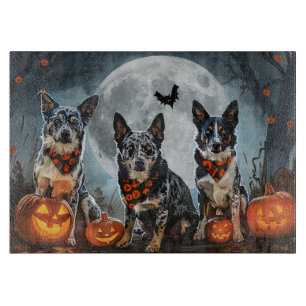 Blue Heeler Halloween Spooky Schneidebrett