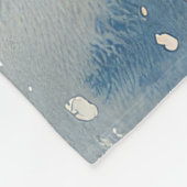 Blue Heeler Hund in Sledge Lass es Schnee Weihnach Fleecedecke (Ecke)