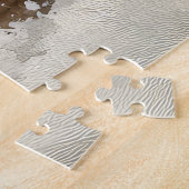 Blue Heeler Hund in Sledge Lass es Schnee Weihnach Puzzle (Seite)