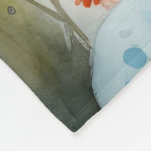 Blue Heeler Hund mit Ostereiern Urlaub Fleecedecke (Ecke)