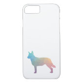 Blue Heeler Hund Rasse Silhouette Geo Pastel Case-Mate iPhone Hülle (Rückseite)