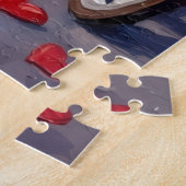 Blue Heeler Hund Valentinstag Puzzle (Seite)