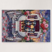 Blue Heeler Hund Valentinstag Puzzle (Horizontal)