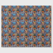 Blue Heeler Hunde Trick-or-Treating in Halloween C Geschenkpapier (Flach)