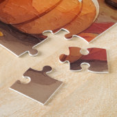 Blue Heeler im Herbst lässt Erntedank Art Puzzle (Seite)