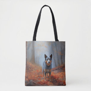 Blue Heeler im Herbstlaub Fall Inspiriert Tasche