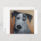 Blue Heeler Labrador Puppy Painting Postkarte (Vorne/Hinten)