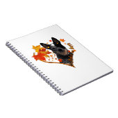 Blue Heeler macht mich glücklich Herbstlaub Notizblock (Rechte Seite)